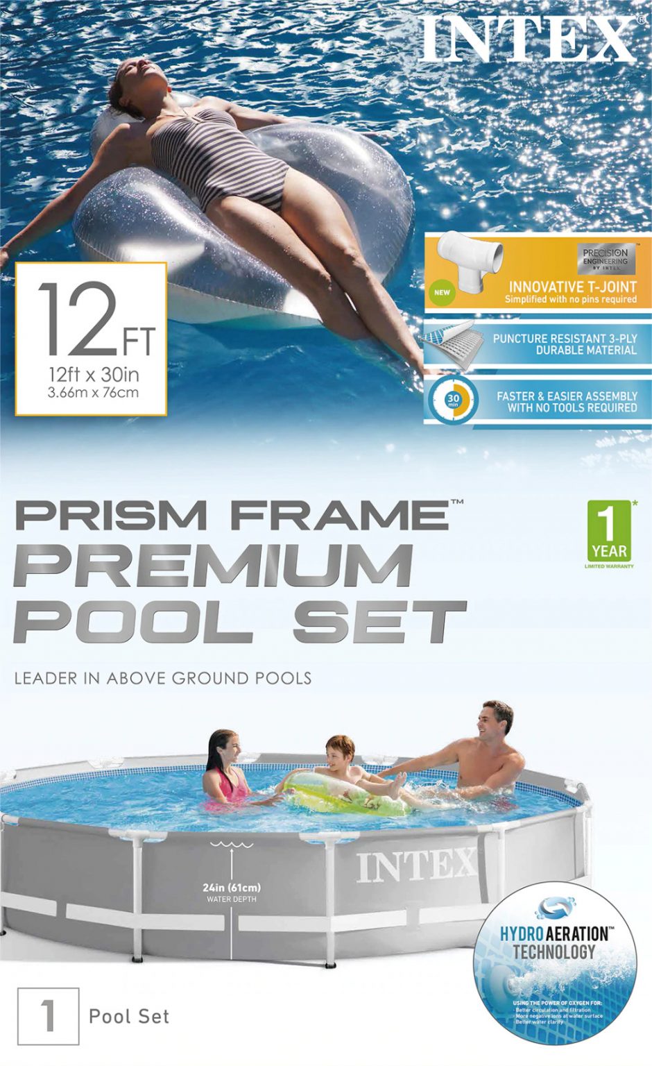Set de Piscina: Intex® Prism Frame ™ 12ft x 30in