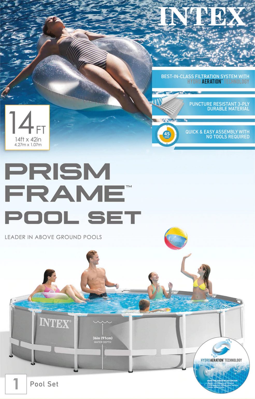Set de Piscina: Intex® Prism Frame ™ 14ft x 42in